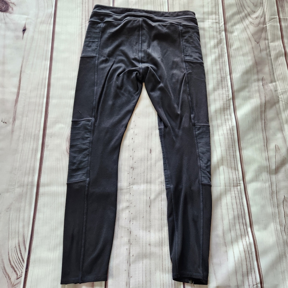 Athleta "Trailsetter Ponte Motion Moto Pant" Skinny Black | Women's Size 12 - Picture 5 of 12